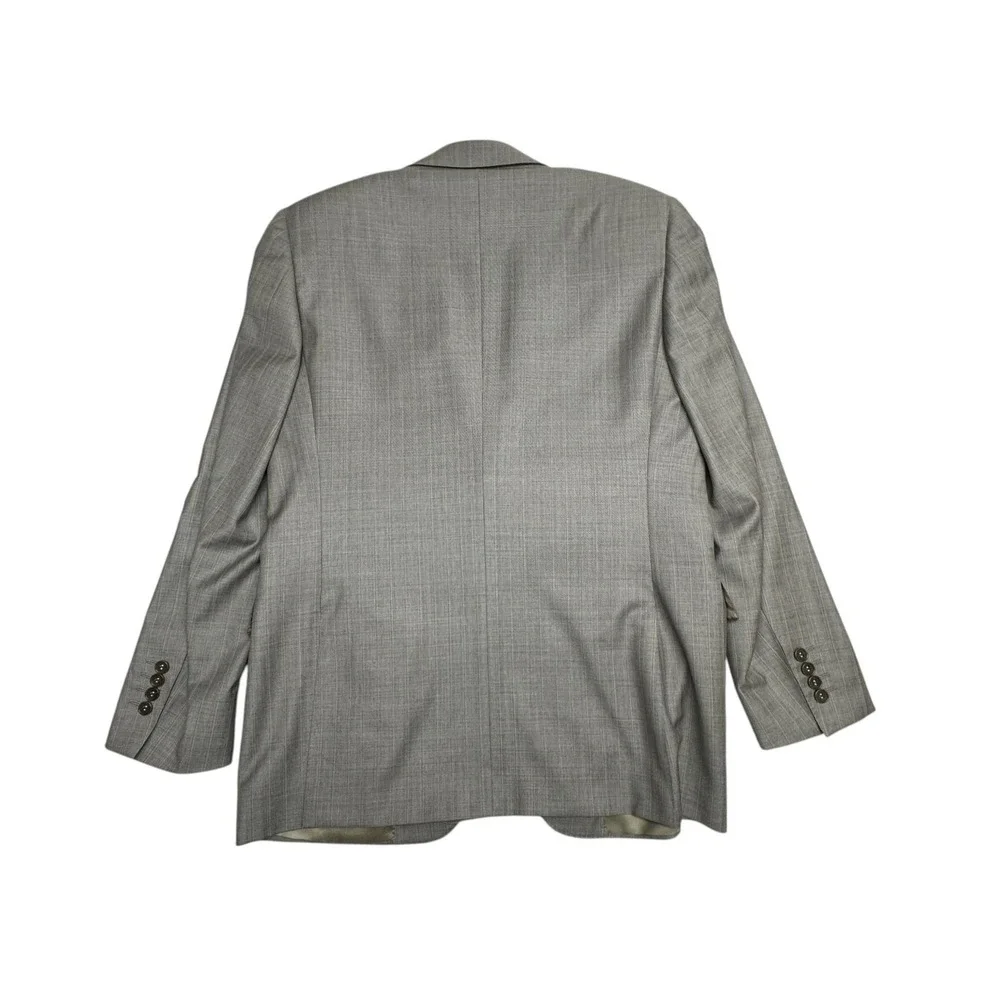 Canali Suit Mens EU 50 34x30 Gray Wool Striped 2 Piece Jacket Pants Made Italy